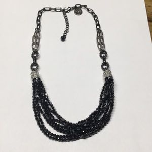 Whbm 16” chain and beaded necklace